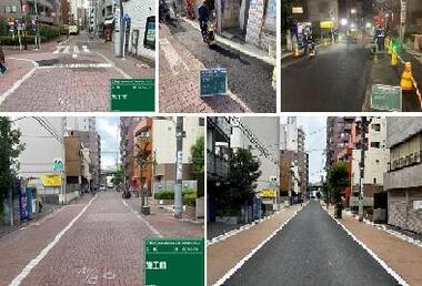 写真　道路舗装改良工事（美原通り）その３
