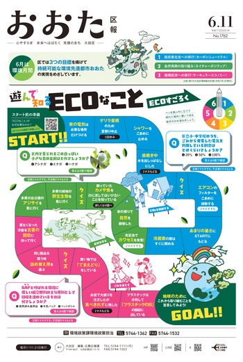 画像：おおた区報 令和7年6月11日号（1ページ）