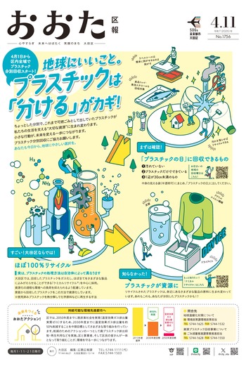 画像：おおた区報（PDF版）令和7年4月11日号の表紙