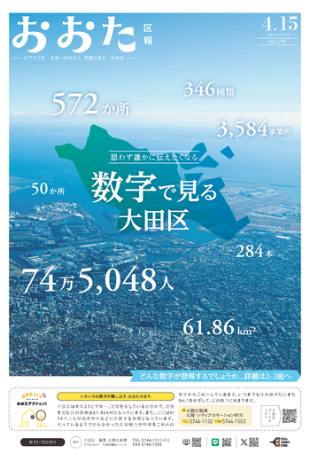 画像：おおた区報（PDF版）令和8年4月15日号　の表紙