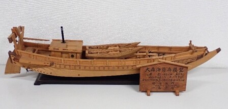 画像：海苔船 昭和52（1977）年 元船大工・小島貫靖氏制作
