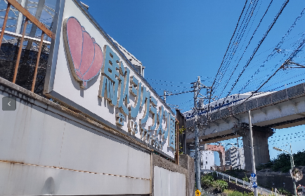 写真：馬込シクラメン園と新幹線