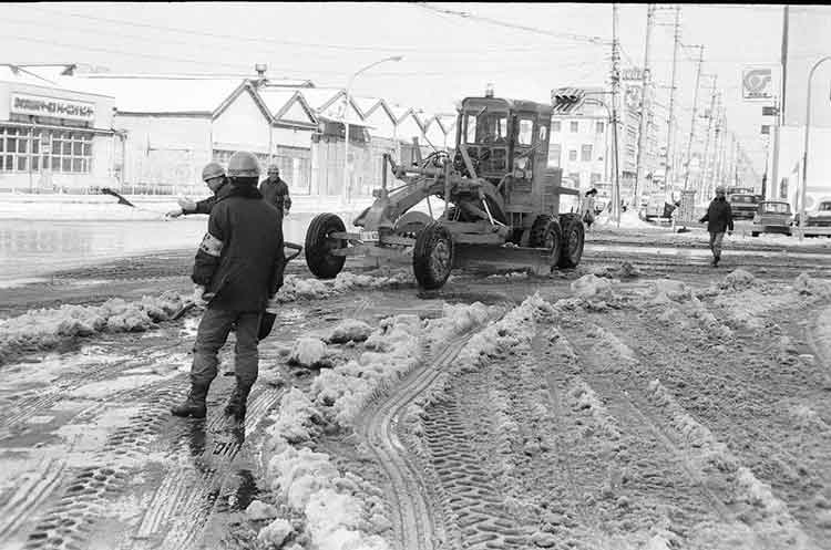 写真：除雪作業