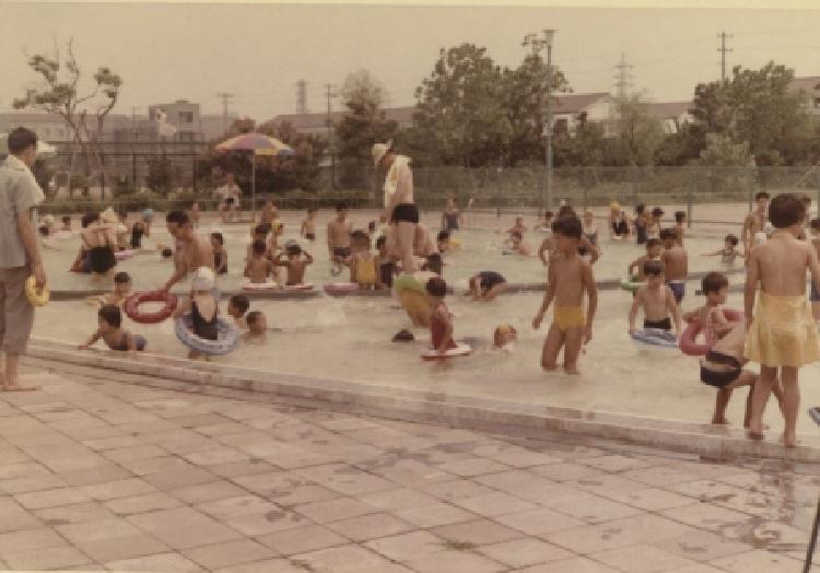 写真：萩中公園プール(昭和41年)