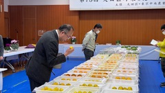 写真:令和5年の「野菜と花の品評会」での展示会の様子