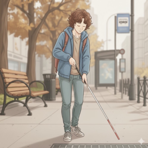 視覚障がいの方のイラスト