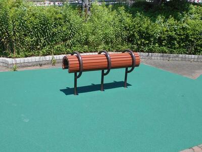 写真：健康遊具（背伸ばし）