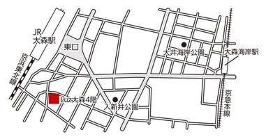 地図：入新井図書館への案内図