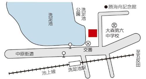 地図：洗足池図書館