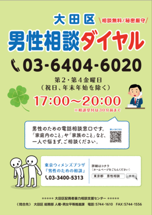 男性相談ダイヤルポスター