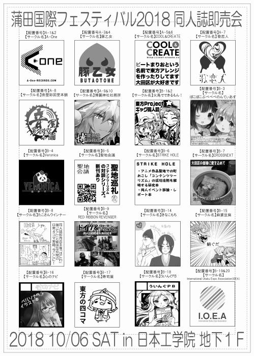 同人誌即売会サークルカット一覧