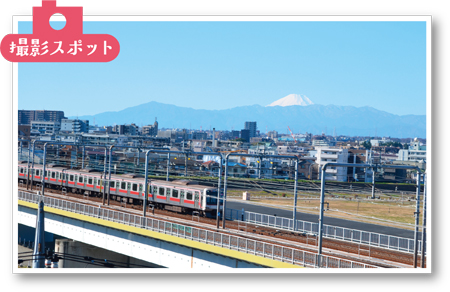 撮影スポット　大田区の富士山！