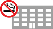 公共施設は原則として敷地内禁煙に