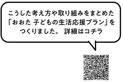 おおた 子どもの生活応援プランについての二次元コード