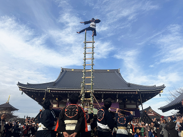新春はしご乗りと池上七福神ツアーについての画像