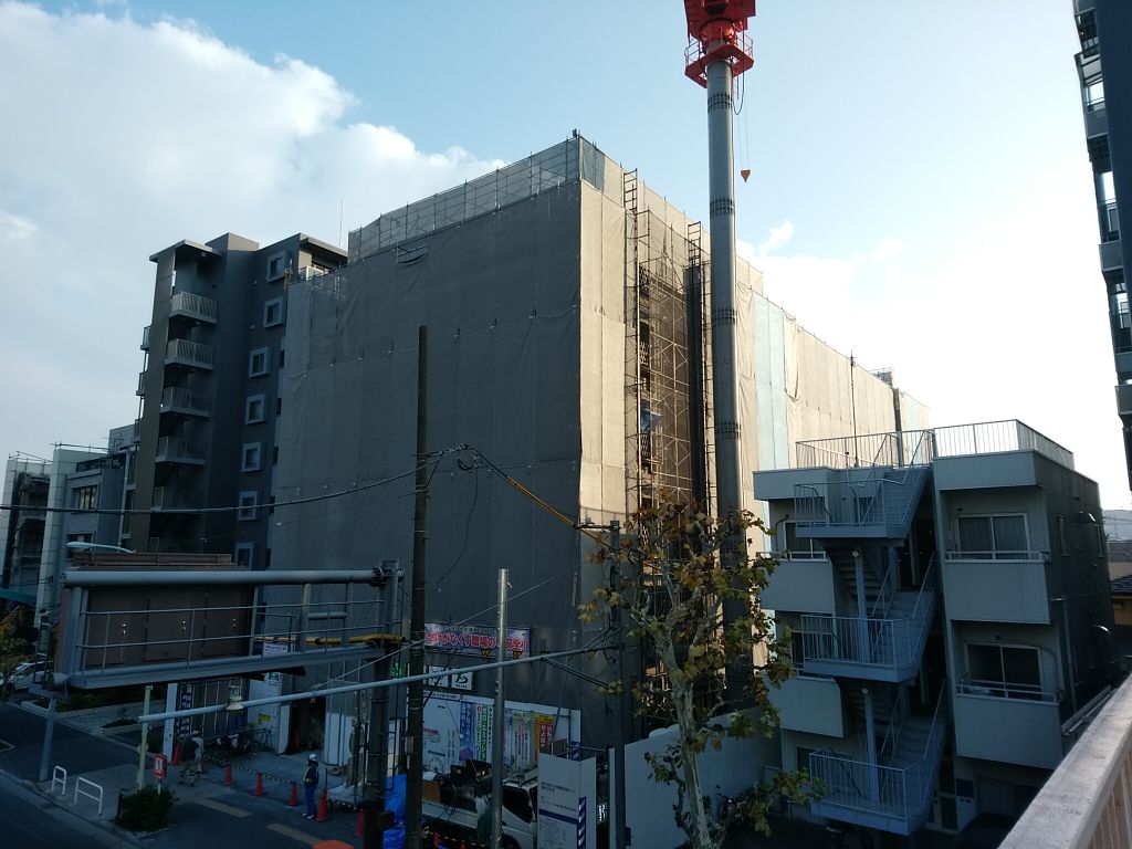 外壁仕上げ工事　北側　令和7年12月撮影