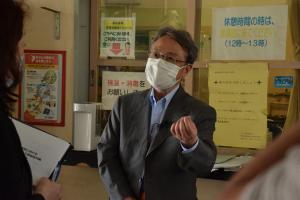 画像：舘田教授による感染拡大防止策アドバイスの様子