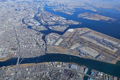 画像：川崎市側より羽田空港と羽田エリア(平成29年度)