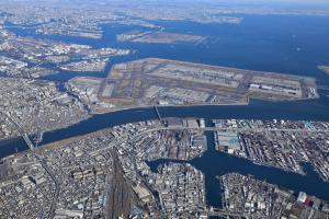 画像：川崎市側から羽田空港(令和4年度)