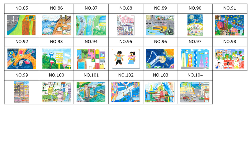 画像：現在保管している絵画作品等（作品85から作品104まで）