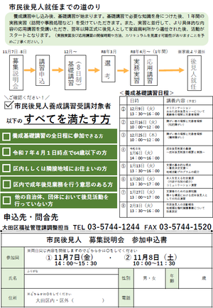令和7年度市民後見人養成講習受講者募集説明会チラシ　裏面