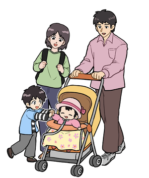 仲良し家族イラスト