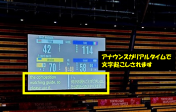 文字起こしスクリーン