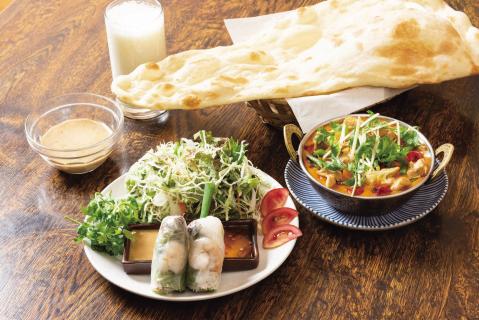 チキンカレーと新鮮野菜ヘルシーセット