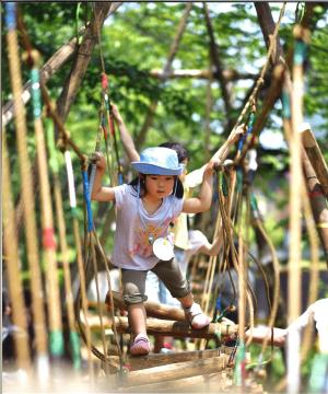 写真：日野　光輝さん作「洗足池の大冒険」（洗足池公園）