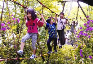 写真：中村　和義さん作「子供アドベンチャー」（洗足池　桜山）