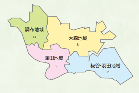 令和6年度地区別捕獲頭数図