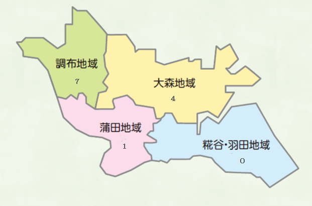 令和7年度地区別捕獲頭数図