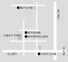 写真：龍子記念館への案内図