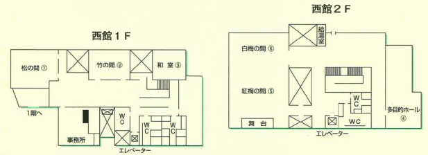 画像：西館案内図