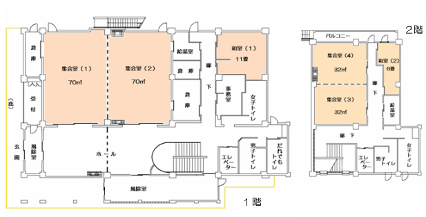 画像：1,2階間取り図