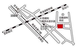 地図：大田図書館への案内図